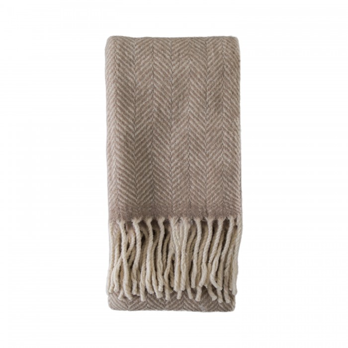 Wool Throw Taupe