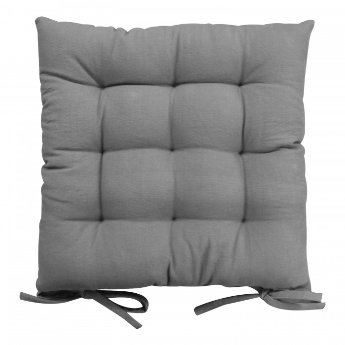 Cotton Crinkle Seat Pad Grey (2pk)