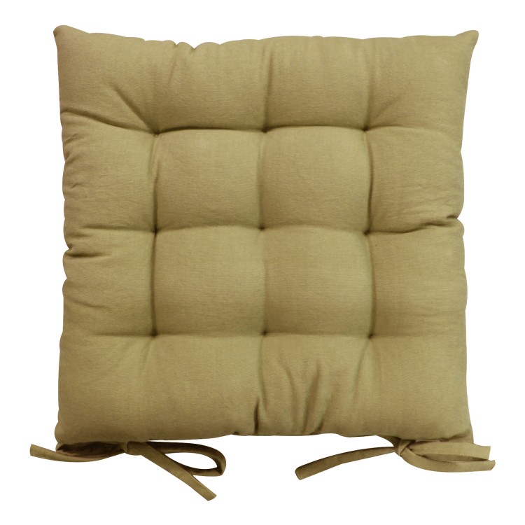 Cotton Crinkle Seat Pad Ochre (2pk)