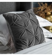 Opulent Velvet Cushion Charcoal