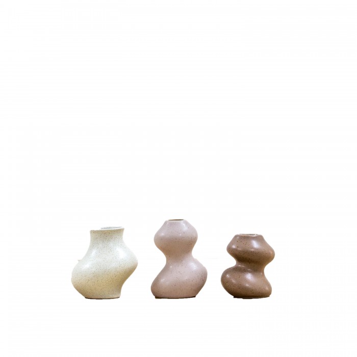Saburo Vase Small Set of 3 Natural