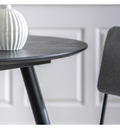 Astley Round Dining Table Black