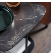 Ludworth Side Table Black Marble