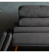 Farringdon 2 Seater Sofa Dark Grey Linen