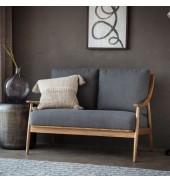 Reliant 2 Seater Sofa Dark Grey Linen