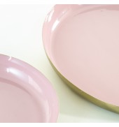 Cassie Trays Pink/Gold (Set of 2)