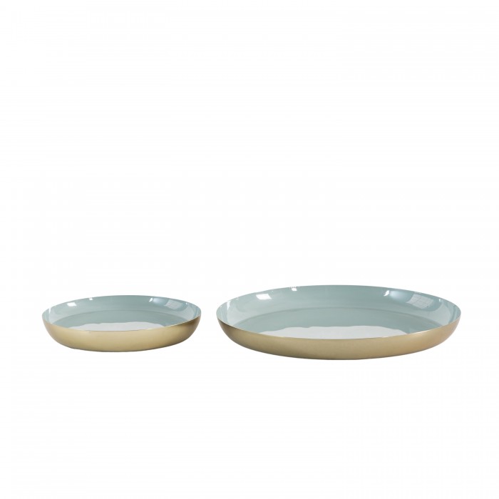 Cassie Trays Mint/Gold (Set of 2)