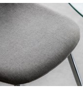 Millican Dining Chair Chrome / Light Grey (2pk)