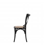 Cafe Chair Black Rattan (2pk)