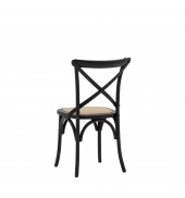 Cafe Chair Black Rattan (2pk)