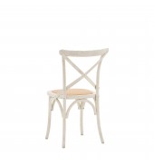 Cafe Chair White Rattan (2pk)