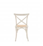 Cafe Chair White Rattan (2pk)