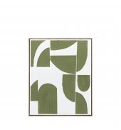 Henri Abstract Textured Framed Art Green