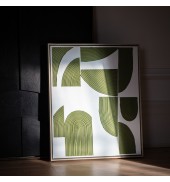 Henri Abstract Textured Framed Art Green