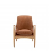 Carrera Armchair Brown Leather