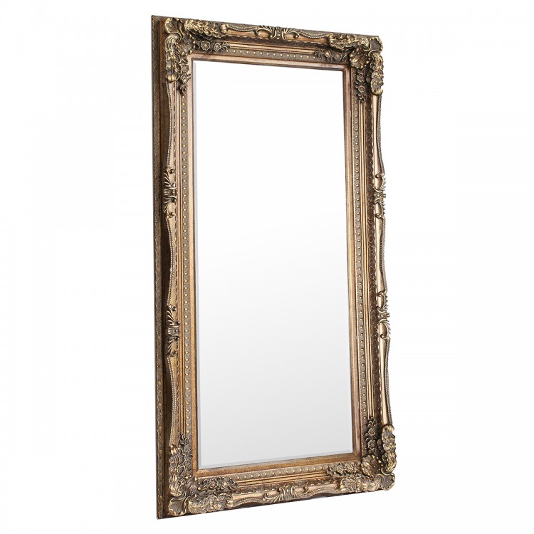 Carved Louis Leaner Mirror Gold