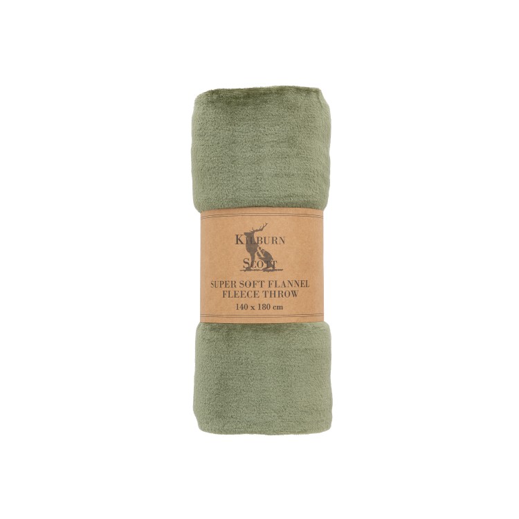 Rolled Flannel Fleece Olive